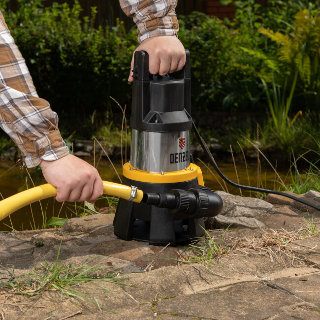 Дренажный насос DP1400X, 1400 Вт, подъем 11 м, 25000 л/ч Denzel в Новосибирске