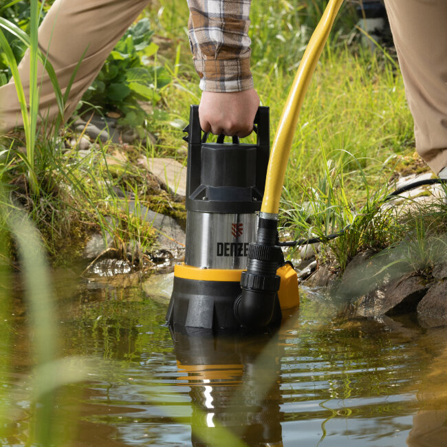 Дренажный насос DP1400X, 1400 Вт, подъем 11 м, 25000 л/ч Denzel в Новосибирске