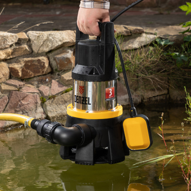 Дренажный насос DP1400X, 1400 Вт, подъем 11 м, 25000 л/ч Denzel в Новосибирске