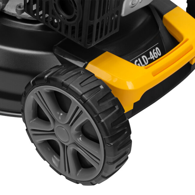 Газонокосилка бензиновая GLD-460, 146 куб.см, ширина 46 см, ручная, 7 уровней, травосборник 50 л Denzel в Новосибирске