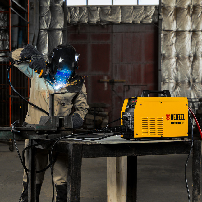 Аппарат инвертор. полуавтомат. cварки IMIG-160 Synergy, 160 А, ПВ 60%, катушка 5 кг Denzel в Новосибирске