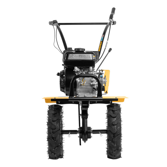 Мотоблок DPT-270, 7 л.с., ремен.сцеп, шир 85 см, глуб 35 см,фрез 3х4,ШОМ,скор 2В/1Н,кол 8" Denzel в Новосибирске