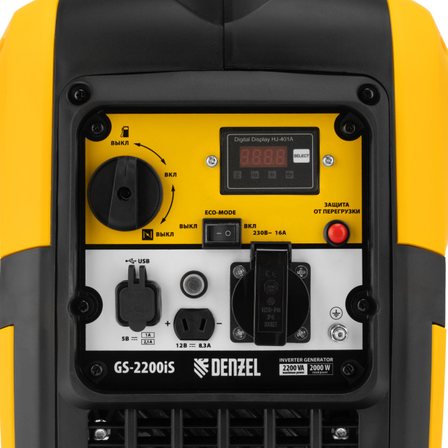 Генератор инверторный GS-2200iS, 2,2 кВт, 230 В, закрытый корпус, ручной старт DENZEL в Новосибирске