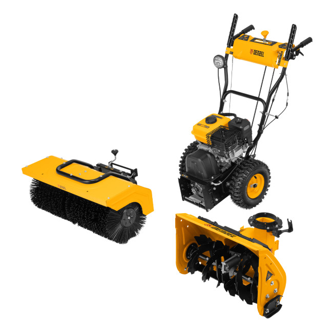 Гибридная снегоуборочная машина с функц. подметания SWB-800, 212 сс, руч. старт, 2 насадки// Denzel в Новосибирске