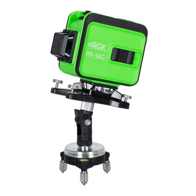 Комплект: лазерный уровень RGK PR-38G + штанга-упор RGK CG-2 в Новосибирске Комплект: лазерный уровень RGK PR-38G + штанга-упор RGK CG-2 в Новосибирске