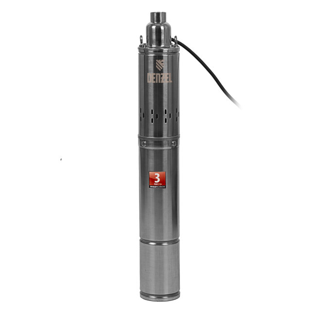 Скважинный насос DWS-4-150, винтовой, диаметр 4", 1300 Вт, 2000 л/ч, напор 150 м Denzel в Новосибирске