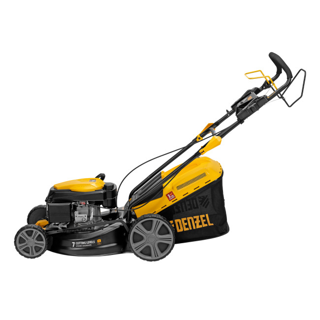 Газонокосилка бензиновая GLD-460SP, 146 куб.см, ширина 46 см, привод 7 уровней, травосборник 50 л Denzel в Новосибирске