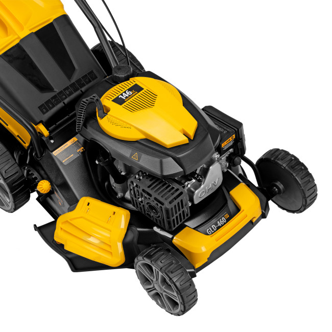 Газонокосилка бензиновая GLD-460SP, 146 куб.см, ширина 46 см, привод 7 уровней, травосборник 50 л Denzel в Новосибирске