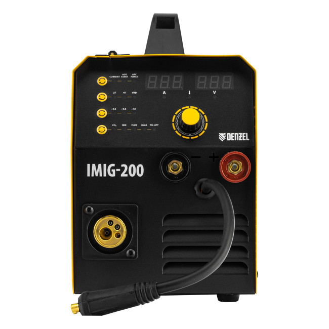 Аппарат инвертор. полуавтомат. cварки IMIG-200, 200 А, ПВ 60%, катушка 5 кг Denzel в Новосибирске