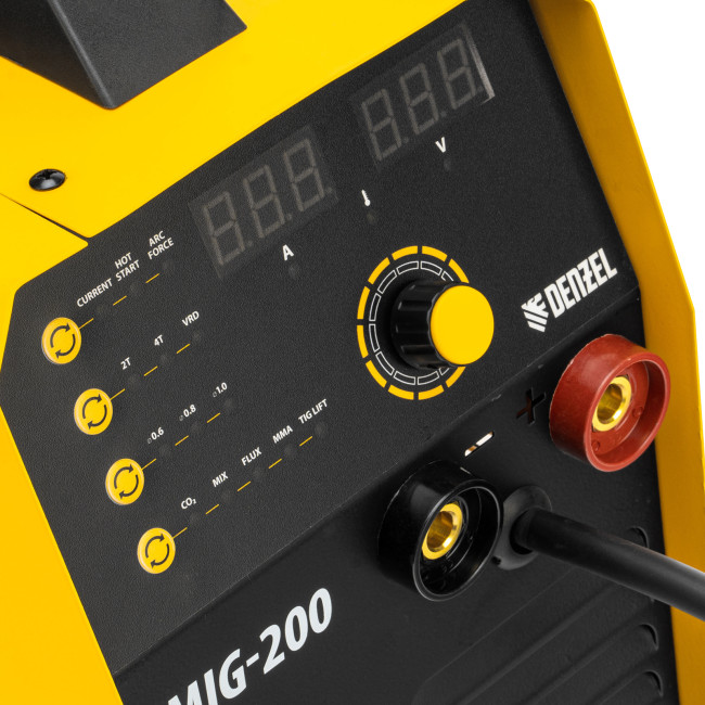 Аппарат инвертор. полуавтомат. cварки IMIG-200, 200 А, ПВ 60%, катушка 5 кг Denzel в Новосибирске