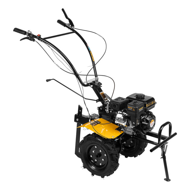 Мотоблок DPT-270X, 7 л.с., диск.сцеп, шир 90 см, глуб 35 см,фрез 3х4,ВОМ,скор 2В/1Н,кол 8" Denzel в Новосибирске