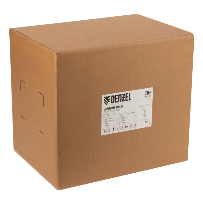 Мотоблок DPT-270X, 7 л.с., диск.сцеп, шир 90 см, глуб 35 см,фрез 3х4,ВОМ,скор 2В/1Н,кол 8" Denzel в Новосибирске