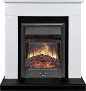 Каминокомплект Bergen (Разборный) - Белый с черным (Ширина 900 мм) с очагом Majestic FX Black Каминокомплект Bergen (Разборный) - Белый с черным (Ширина 900 мм) с очагом Majestic FX Black