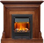 Каминокомплект Bradford - Орех с очагом Brookline Black Каминокомплект Bradford - Орех с очагом Brookline Black