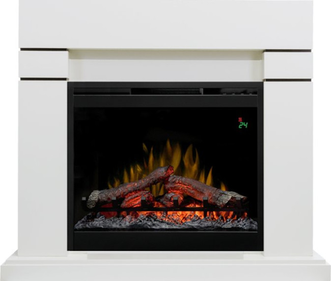 Каминокомплект Lindos - Белый (Высота 985мм) с очагом Symphony 26'' DF2624L-INT в Новосибирске