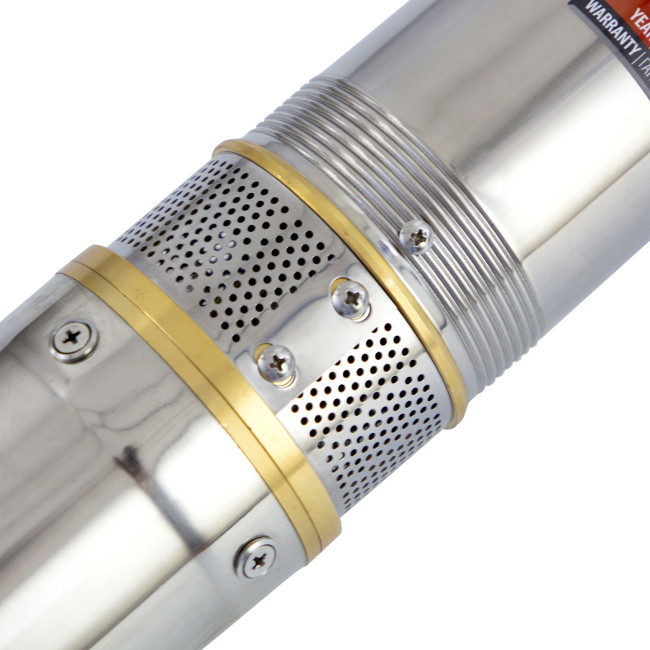 Скважинный насос DWC-4-140, центробежный, диаметр 4", 2000 Вт, 6000 л/ч, напор 140 м Denzel в Новосибирске