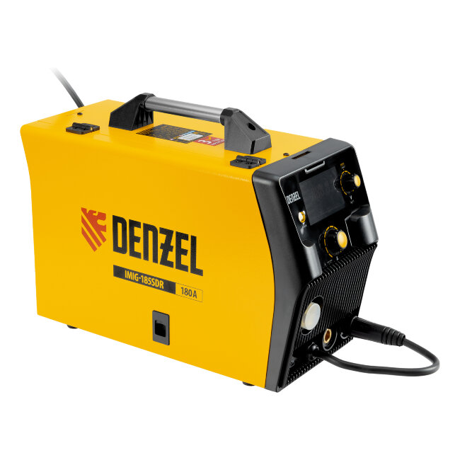 Аппарат инвертор. полуавтомат. cварки IMIG-185SDR, 180 А, ПВ 60%, катушка 5 кг Denzel в Новосибирске
