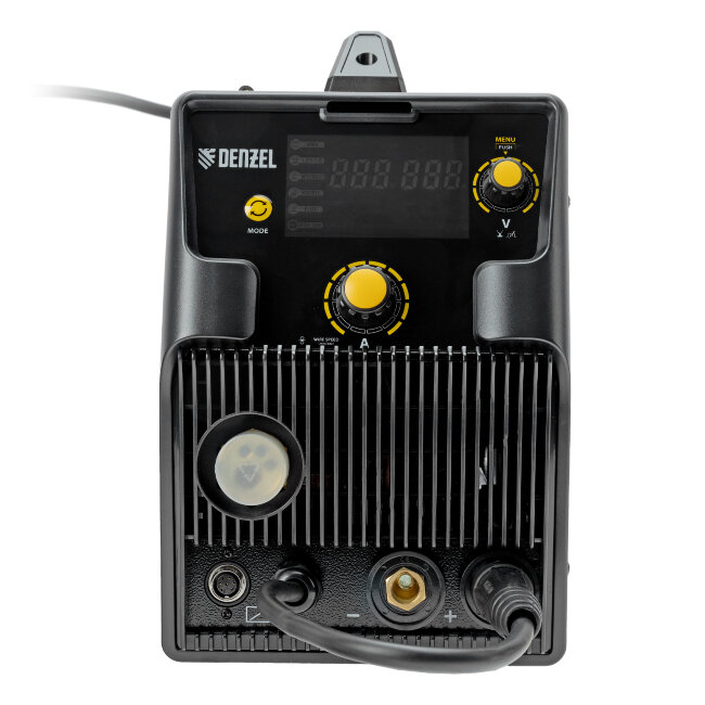 Аппарат инвертор. полуавтомат. cварки IMIG-185SDR, 180 А, ПВ 60%, катушка 5 кг Denzel в Новосибирске