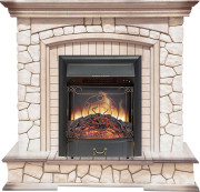 Каминокомплект Preston - Белый/Слоновая кость с патиной с очагом Majestic FX Black Каминокомплект Preston - Белый/Слоновая кость с патиной с очагом Majestic FX Black