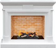 Каминокомплект Coventry - Белый / Кирпич с очагом Cassette 400 LNH-INT (с дровами)