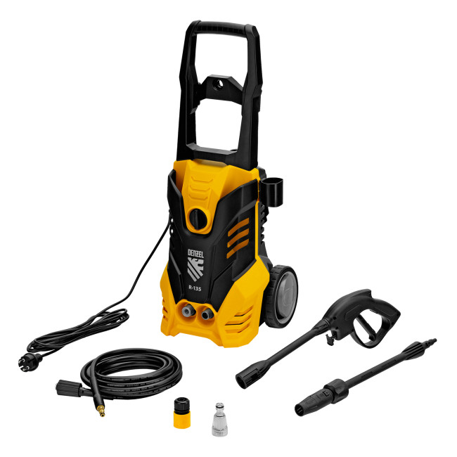 Моечная машина высокого давления R-135, 1800 Вт, 135 бар, 6 л/мин, колесная Denzel в Новосибирске