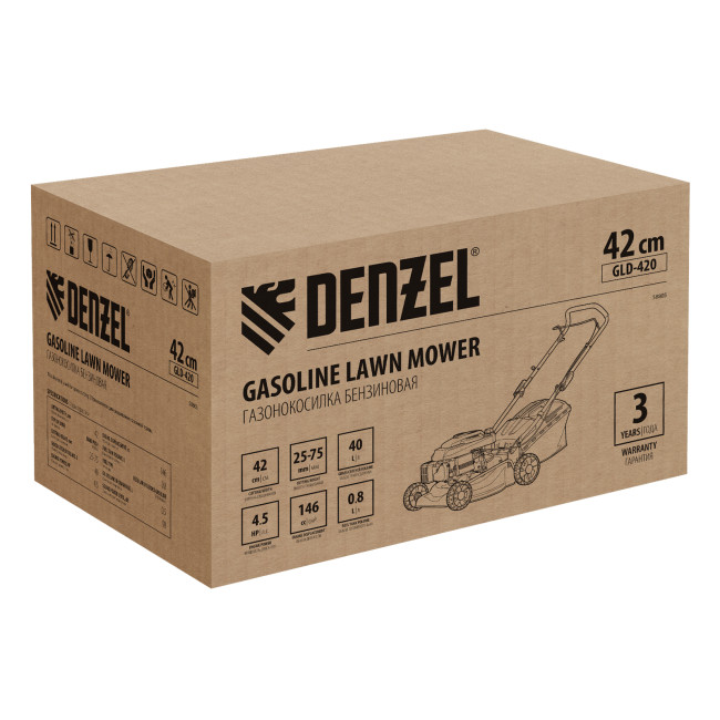 Газонокосилка бензиновая GLD-420, 146 см3, ширина 42 см, 40 л Denzel в Новосибирске Газонокосилка бензиновая GLD-420, 146 см3, ширина 42 см, 40 л Denzel в Новосибирске
