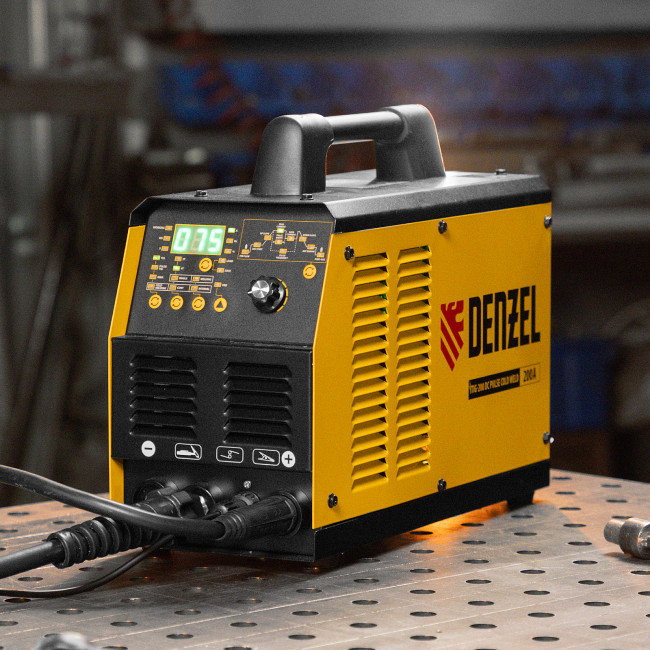 Аппарат инвертор. аргонодуговой сварки ITIG-200 DС Pulse Cold Weld, 200 А, ПВ 60% Denzel в Новосибирске