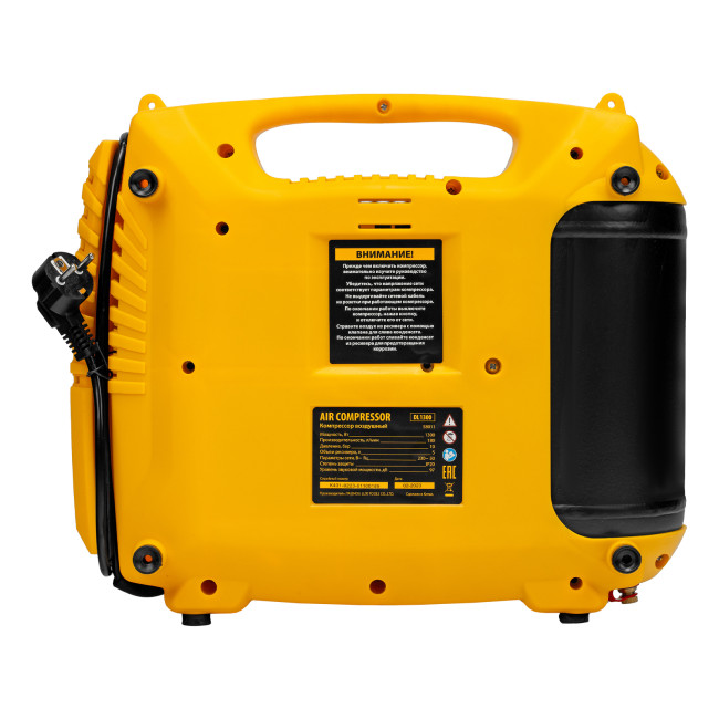 Компрессор воздушный DL1300, 10 бар, 1,3 кВт 180 л/мин 5 л, с набором аксессуаров Denzel в Новосибирске