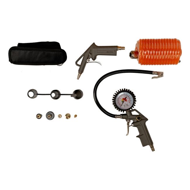 Компрессор воздушный DL1300, 10 бар, 1,3 кВт 180 л/мин 5 л, с набором аксессуаров Denzel в Новосибирске