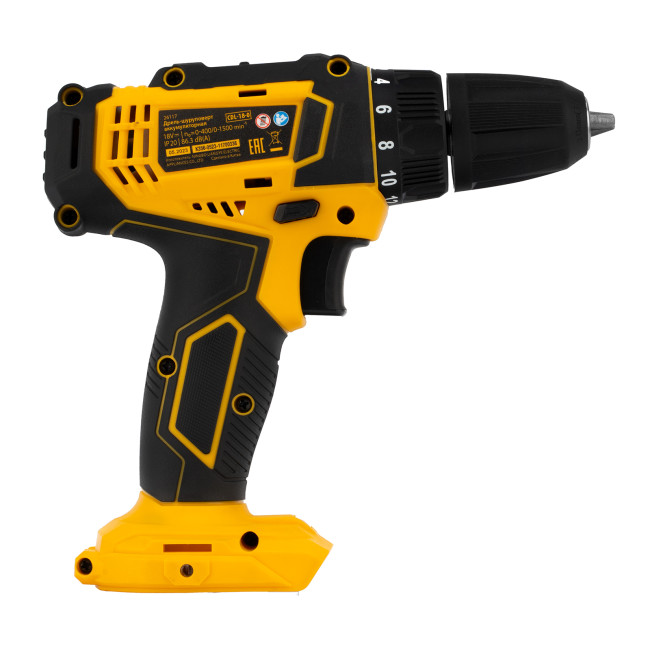 Дрель-шуруповерт аккумуляторная CDL-18-0, Li-Ion, 18 В Denzel в Новосибирске