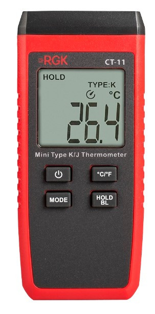 Термометр RGK CT-11 с погружным зондом температуры TR-10W с поверкой в Новосибирске Термометр RGK CT-11 с погружным зондом температуры TR-10W с поверкой в Новосибирске