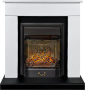 Каминокомплект Bergen (Разборный) - Белый с черным (Ширина 900 мм) с очагом Majestic FX M Black RC Каминокомплект Bergen (Разборный) - Белый с черным (Ширина 900 мм) с очагом Majestic FX M Black RC