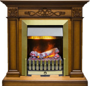 Каминокомплект Verona - Дуб антик с очагом Danville Antique Brass FB2