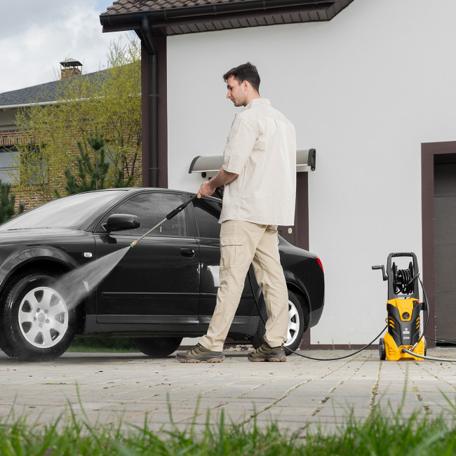 Моечная машина высокого давления R-165D, 2200 Вт, 165 бар, 7 л/мин, с барабаном Denzel в Новосибирске