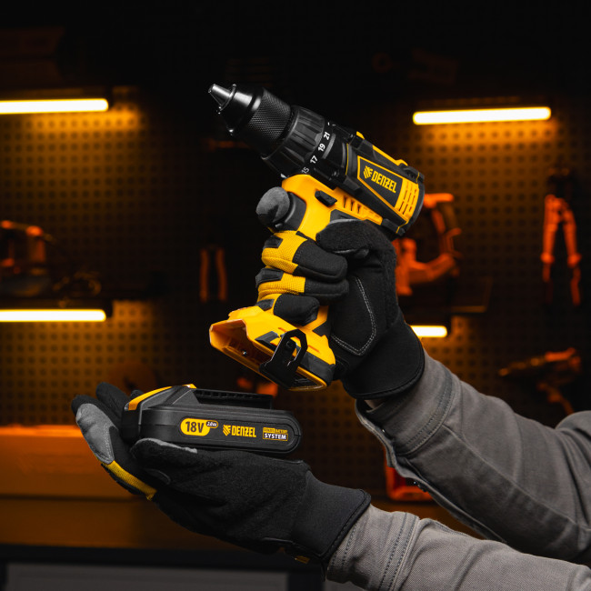 Дрель-шуруповерт аккумуляторная, бесщет. BLDL-IB-18-0, Li-Ion, 18 В Denzel в Новосибирске