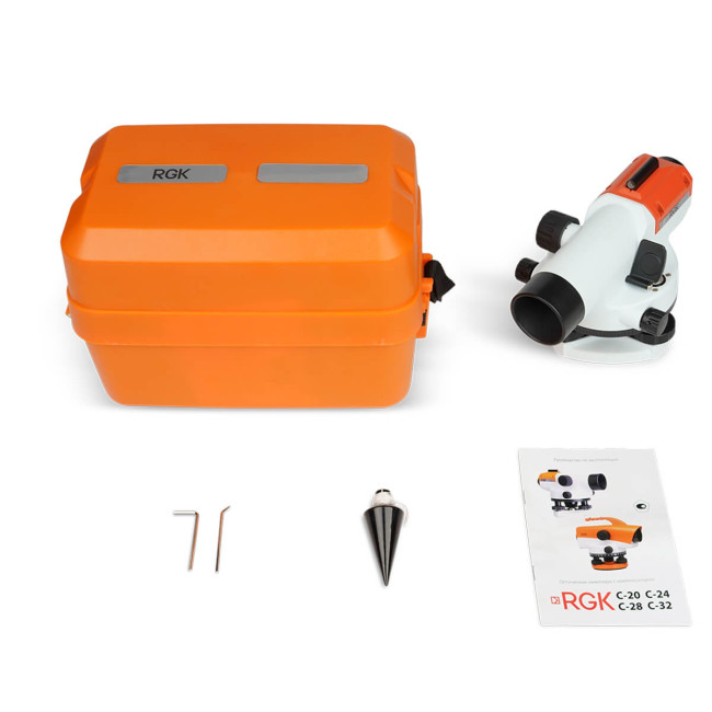 Комплект оптический нивелир RGK C-24 + штатив S6-N + рейка AMO S4 в Новосибирске Комплект оптический нивелир RGK C-24 + штатив S6-N + рейка AMO S4 в Новосибирске