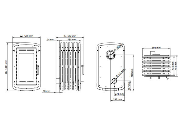 Печь-камин Fogo Montanha Natura S500H в Новосибирске