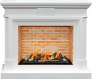 Каминокомплект Coventry - Белый / Кирпич с очагом Cassette 600 LNH-INT (с дровами)
