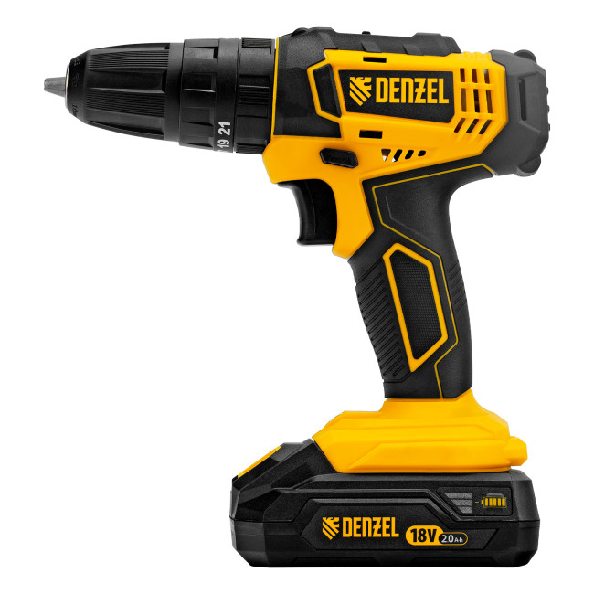 Дрель-шуруповерт аккумуляторная ударная CID-18-02BM, Li-Ion, 18 В, 2 акк. Denzel в Новосибирске