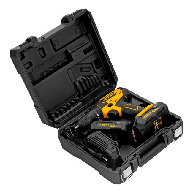 Дрель-шуруповерт аккумуляторная ударная CID-18-02BM, Li-Ion, 18 В, 2 акк. Denzel в Новосибирске