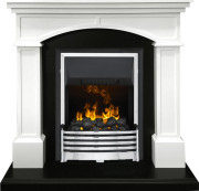 Каминокомплект Langford - Белый с черным с очагом Flagstaff