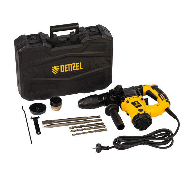 Перфоратор электрический RHV-1100-26, SDS-plus, 1100 Вт, 4 Дж, 3 режима Denzel в Новосибирске