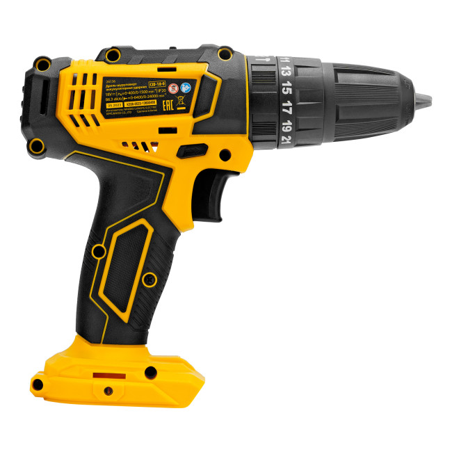 Дрель-шуруповерт аккумуляторная ударная CID-18-0, Li-Ion, 18 В Denzel в Новосибирске