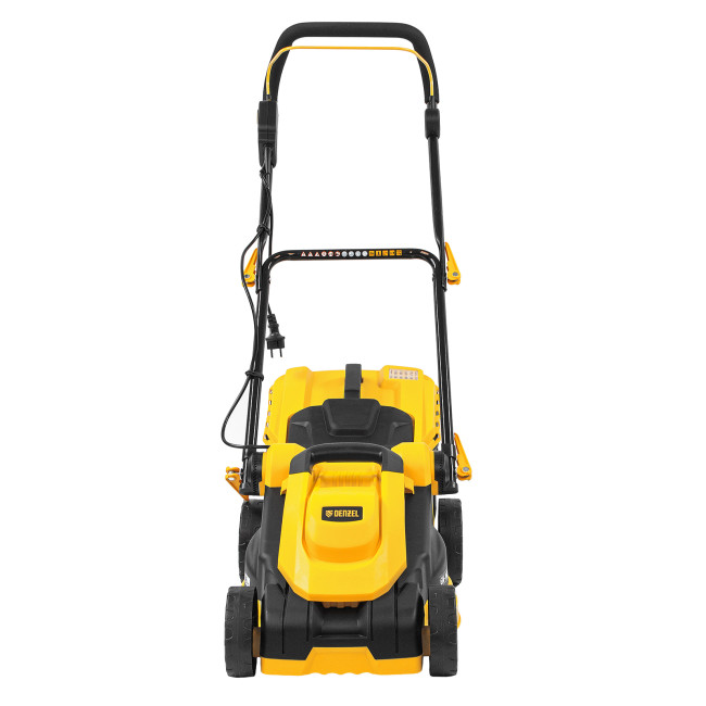 Газонокосилка электрическая GM-1600, 1600 Вт, ширина 36 см, 3 уровя, травосборник 35 л. Denzel в Новосибирске