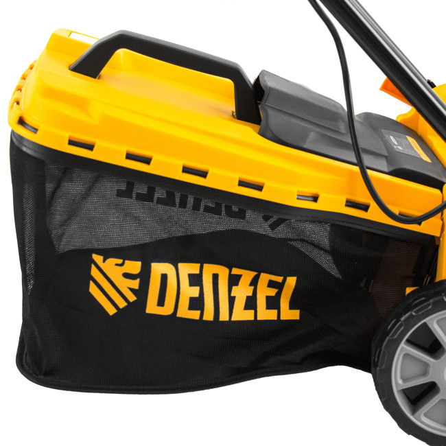 Газонокосилка электрическая GM-1600, 1600 Вт, ширина 36 см, 3 уровя, травосборник 35 л. Denzel в Новосибирске