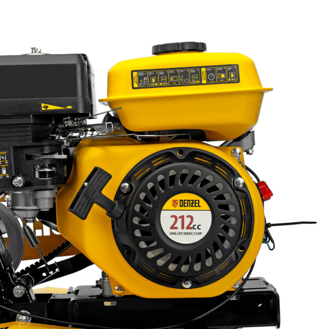 Мотоблок DPT-270SB, 7 л.с., ремен.сцеп, фрез 3х4, ШОМ, без колес, передачи 2В/1Н Denzel в Новосибирске