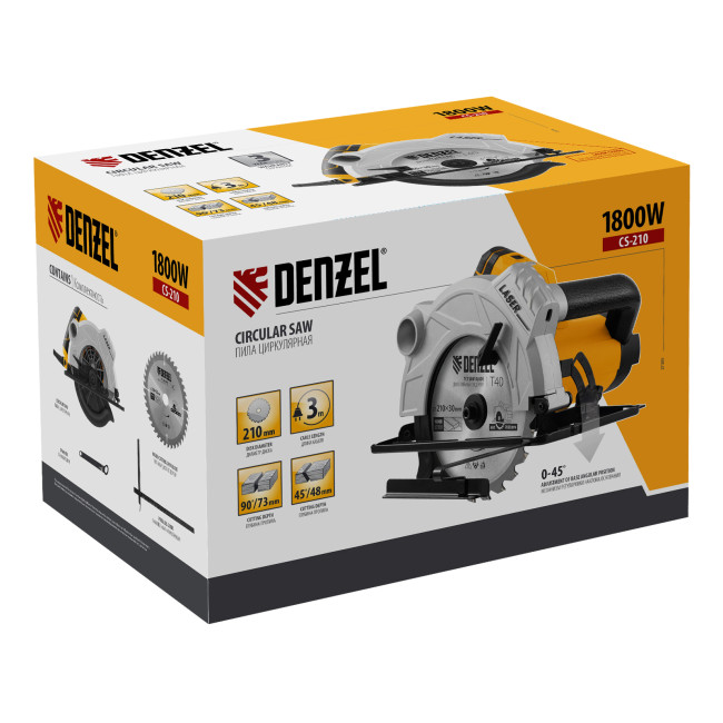 Пила циркулярная CS-210, 1800 Вт, 210 мм Denzel в Новосибирске