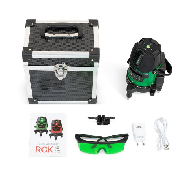 Лазерный уровень RGK LP-62G + штатив RGK LET-170 в Новосибирске