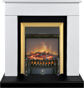 Каминокомплект Bergen (Разборный) - Белый с черным (Ширина 900 мм) с очагом Fobos FX M Brass Каминокомплект Bergen (Разборный) - Белый с черным (Ширина 900 мм) с очагом Fobos FX M Brass