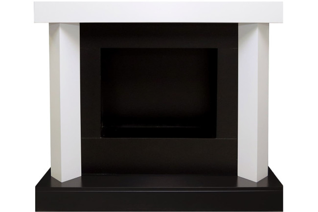 Каминокомплект Vancouver - Черный лак с очагом Cassette 400 LNH-INT (с дровами) в Новосибирске